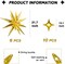 Gold Star Foil Balloons Kit – 6 Starburst + 10 Four-Point Balloons for Party
